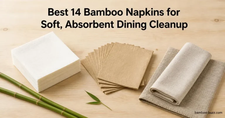 best bamboo napkins 2-ply napkins, kraft event napkins, linen-feel cocktail napkin with bamboo stalks on light wood